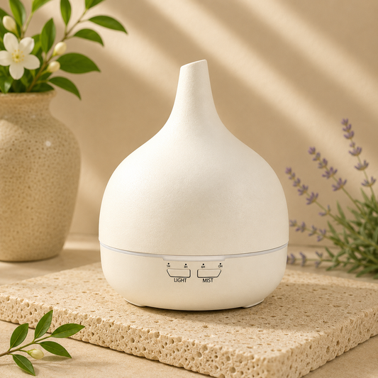 Ceramic Ultrasonic Essential Oil Diffuser – Off white
