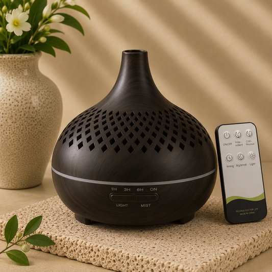 Ultrasonic Essential Oil Diffuser - Humidifier Dark wood