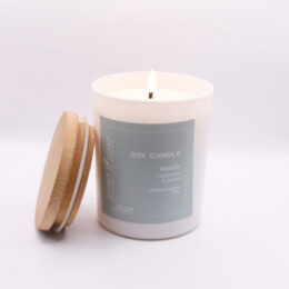 natural massage soy candle cyprus woody